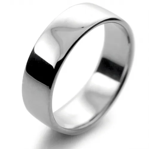 Slight or Soft Court Light -  6mm Palladium Wedding Ring 